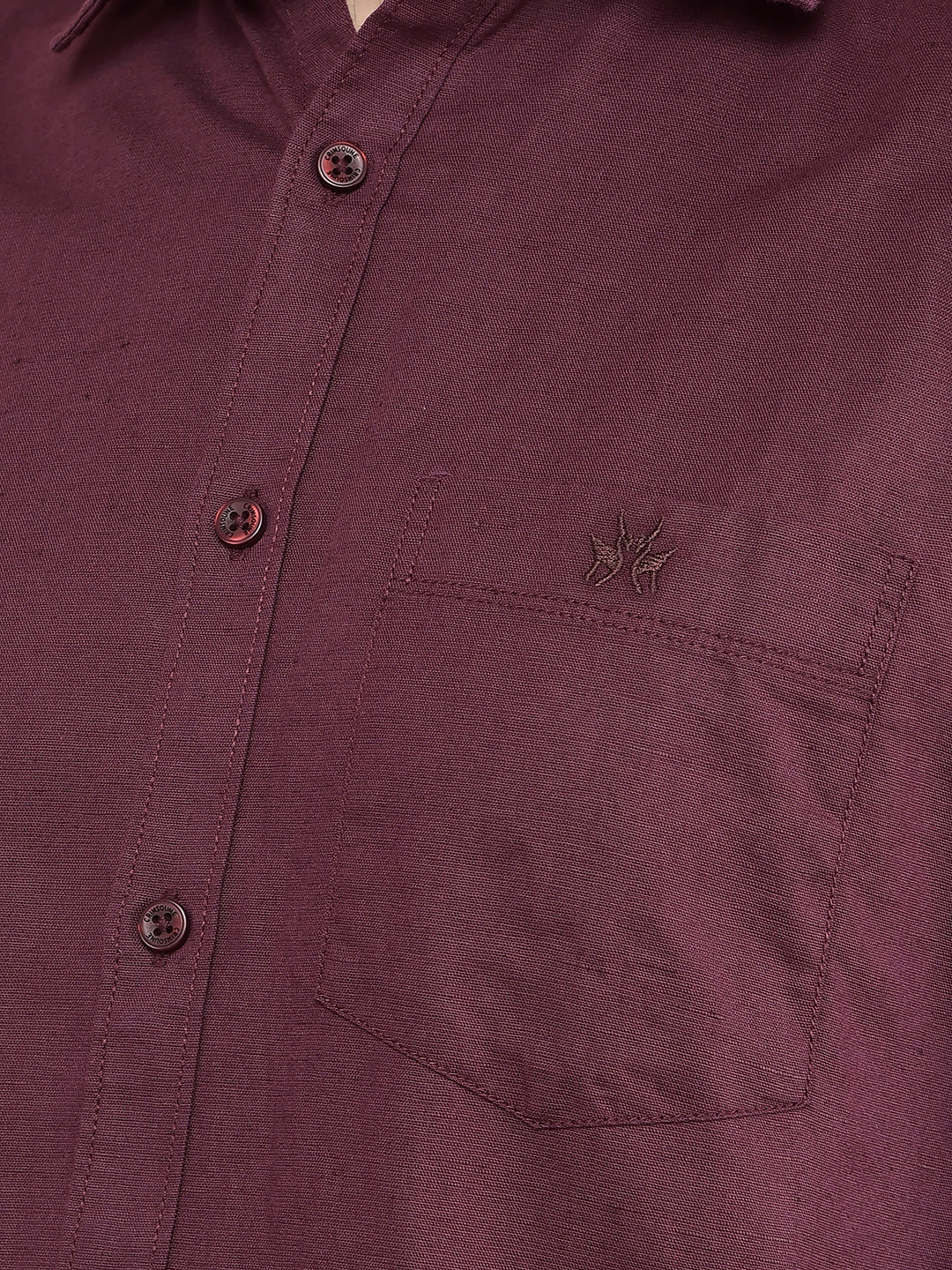 Wine Linen Shirt-Men Shirts-Crimsoune Club