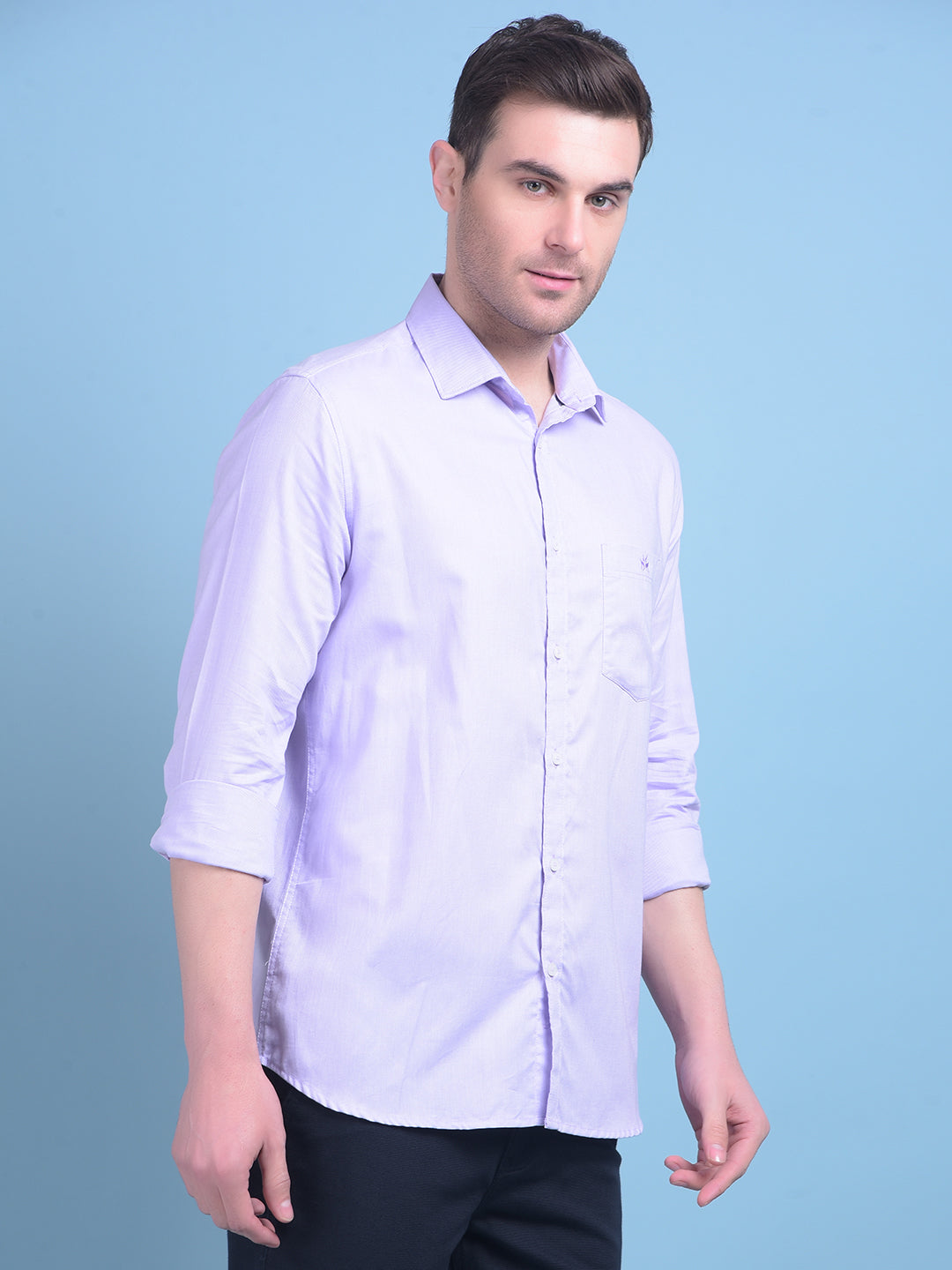 Purple 100% Cotton Shirt-Men Shirts-Crimsoune Club