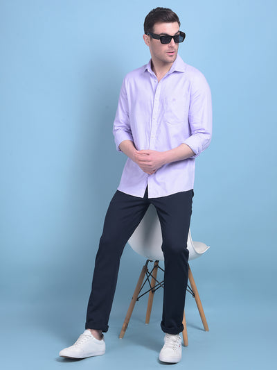 Purple 100% Cotton Shirt-Men Shirts-Crimsoune Club