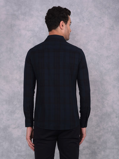 Green Checked 100% Cotton Shirt-Men Shirts-Crimsoune Club