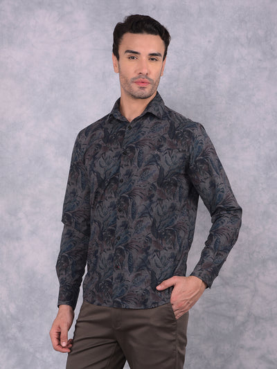 Multi-Color Floral Print Shirt-Men Shirts-Crimsoune Club