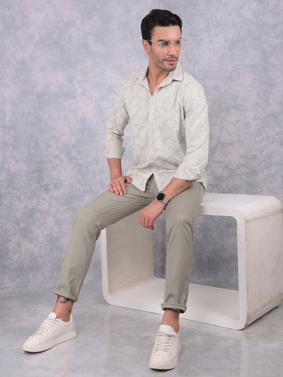 Green Printed Shirt-Men Shirts-Crimsoune Club