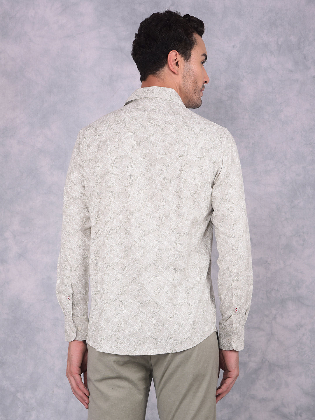 Green Printed Shirt-Men Shirts-Crimsoune Club