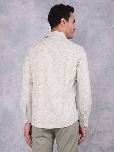 Green Printed Shirt-Men Shirts-Crimsoune Club