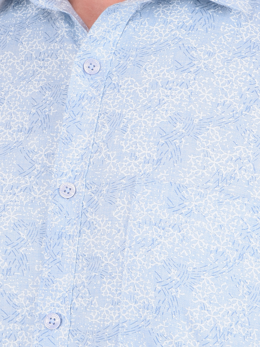 Blue Printed Shirt-Men Shirts-Crimsoune Club