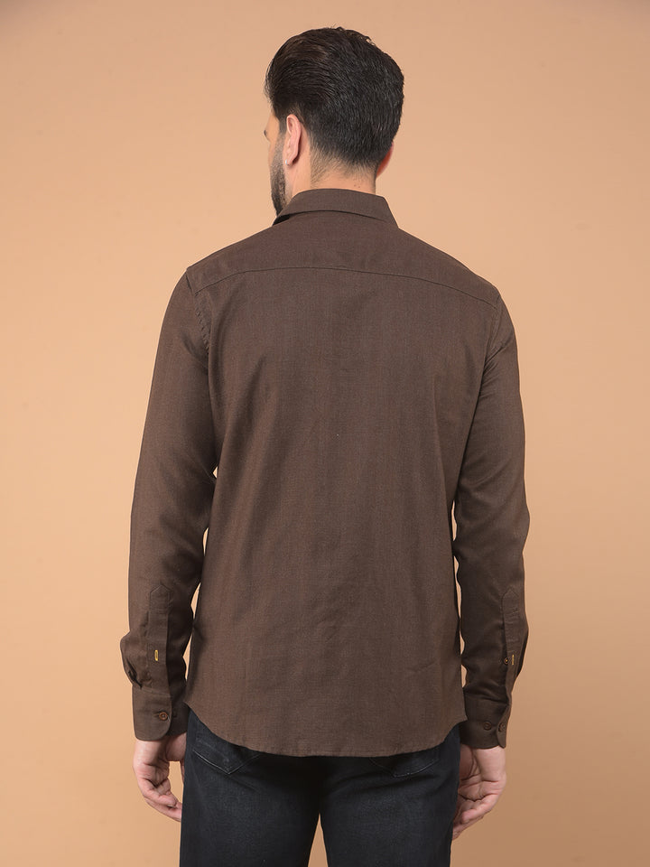 Brown Shirt-Men Shirts-Crimsoune Club