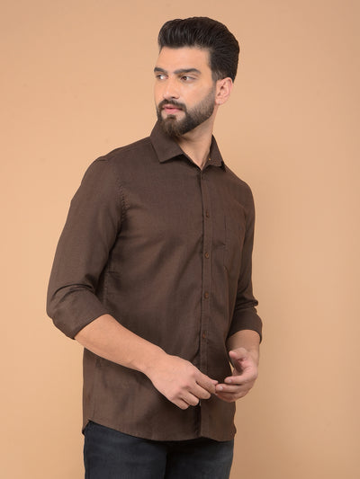 Brown Shirt-Men Shirts-Crimsoune Club
