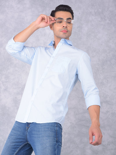 Blue Shirt-Men Shirts-Crimsoune Club