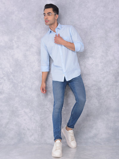 Blue Shirt-Men Shirts-Crimsoune Club