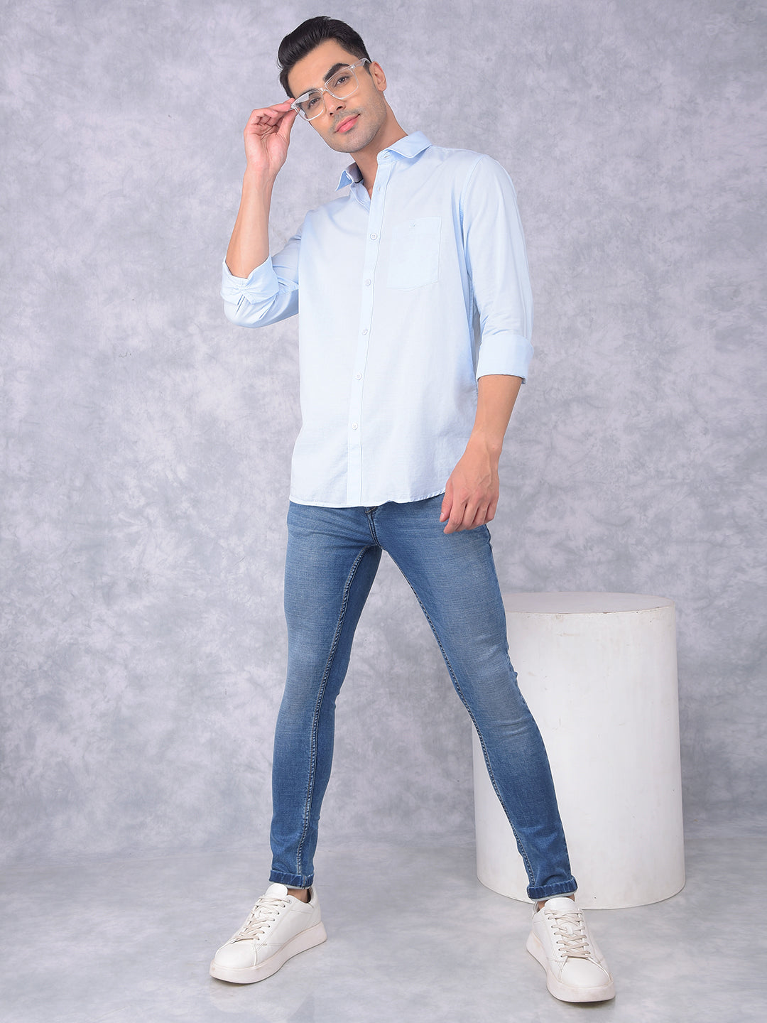 Blue Shirt-Men Shirts-Crimsoune Club