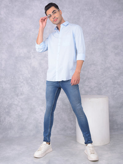 Blue Shirt-Men Shirts-Crimsoune Club