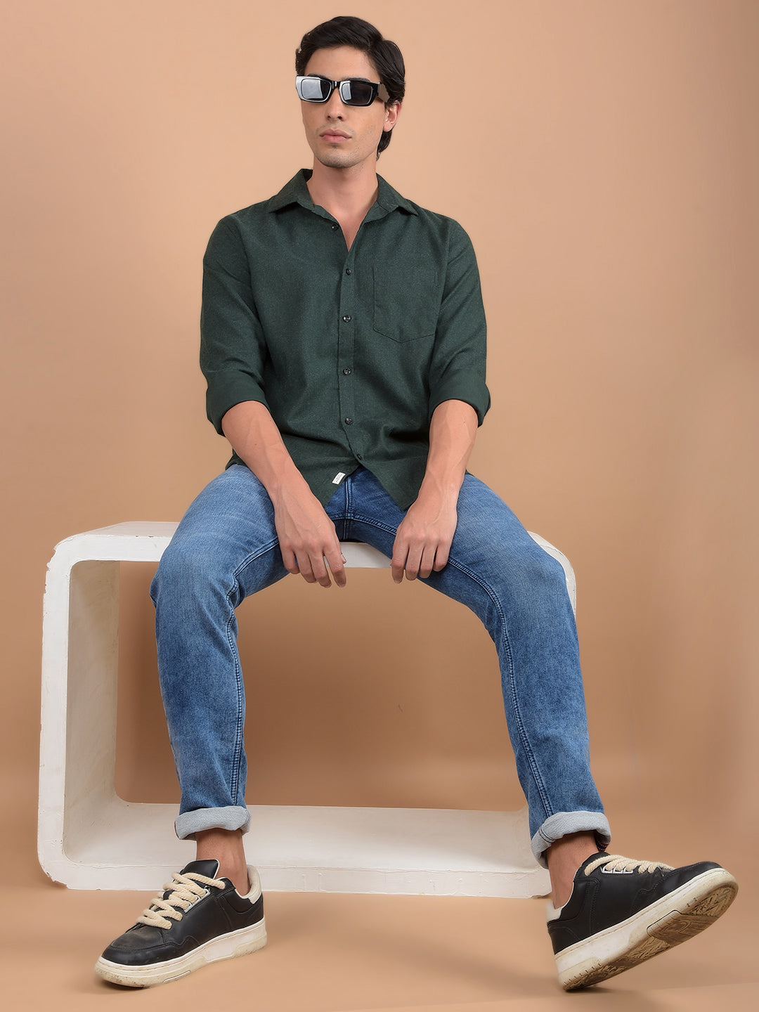 Green Shirt-Men Shirts-Crimsoune Club