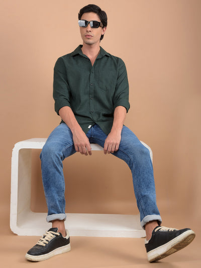 Green Shirt-Men Shirts-Crimsoune Club