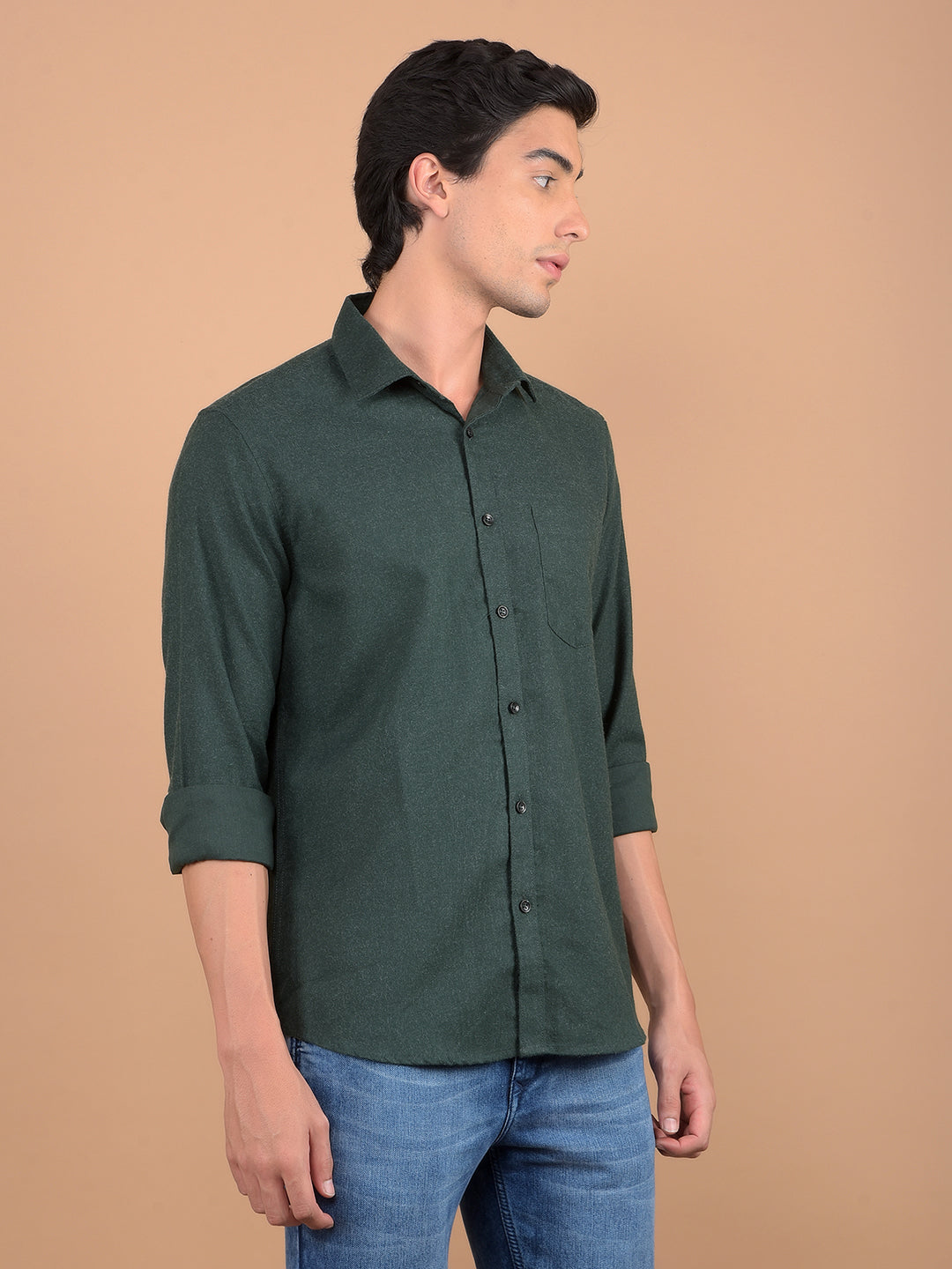 Green Shirt-Men Shirts-Crimsoune Club