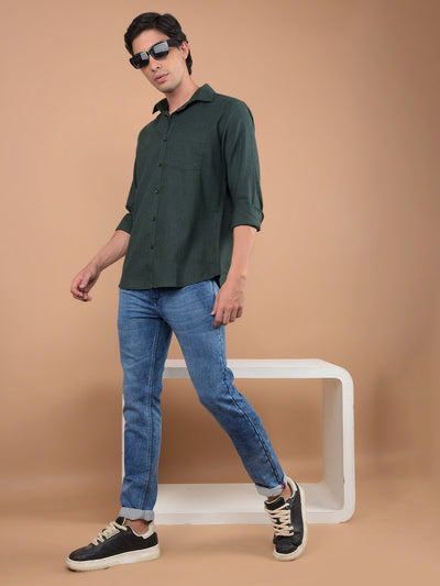 Green Shirt-Men Shirts-Crimsoune Club