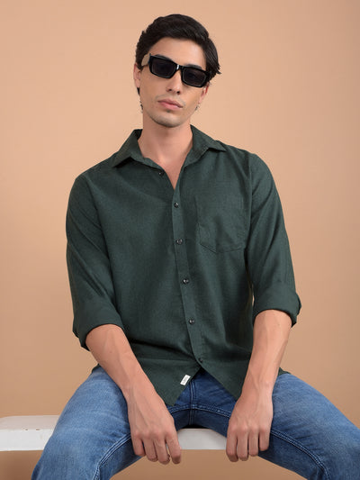 Green Shirt-Men Shirts-Crimsoune Club
