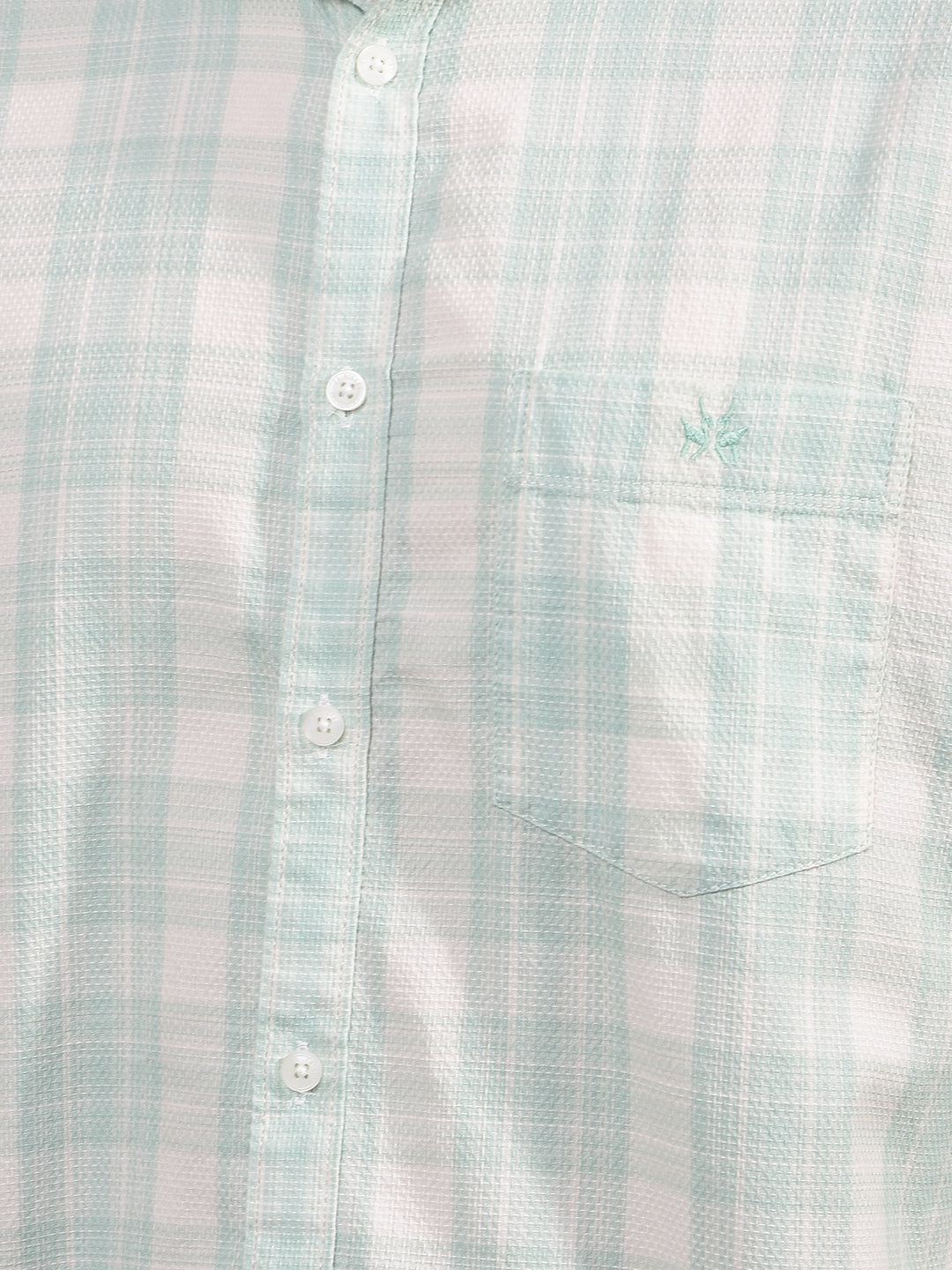 Green Checked 100% Cotton Shirt-Men Shirts-Crimsoune Club