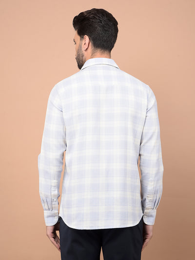 Purple Checked 100% Cotton Shirt-Men Shirts-Crimsoune Club