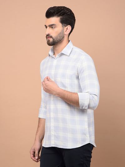 Purple Checked 100% Cotton Shirt-Men Shirts-Crimsoune Club