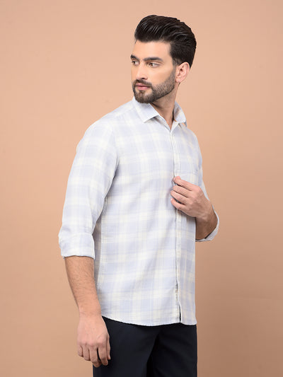Purple Checked 100% Cotton Shirt-Men Shirts-Crimsoune Club