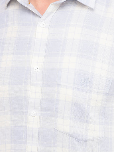 Purple Checked 100% Cotton Shirt-Men Shirts-Crimsoune Club