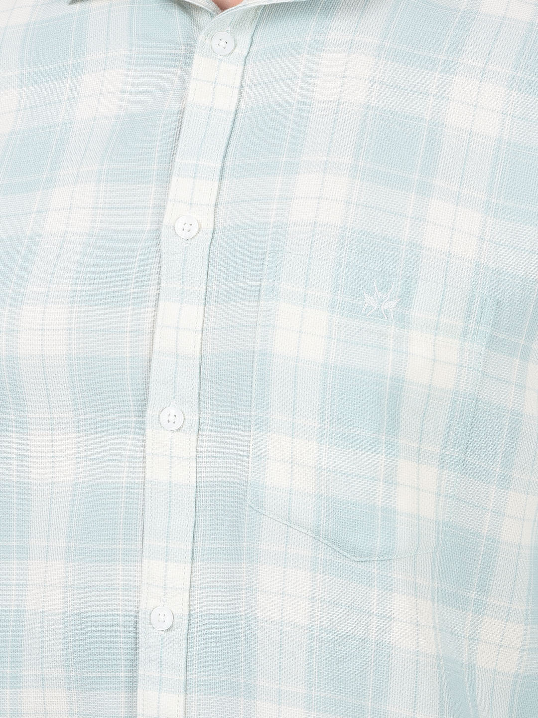 Green Checked 100% Cotton Shirt-Men Shirts-Crimsoune Club
