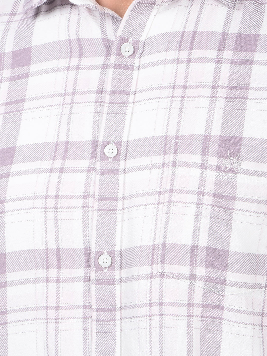 Purple Checked 100% Cotton Shirt-Men Shirts-Crimsoune Club