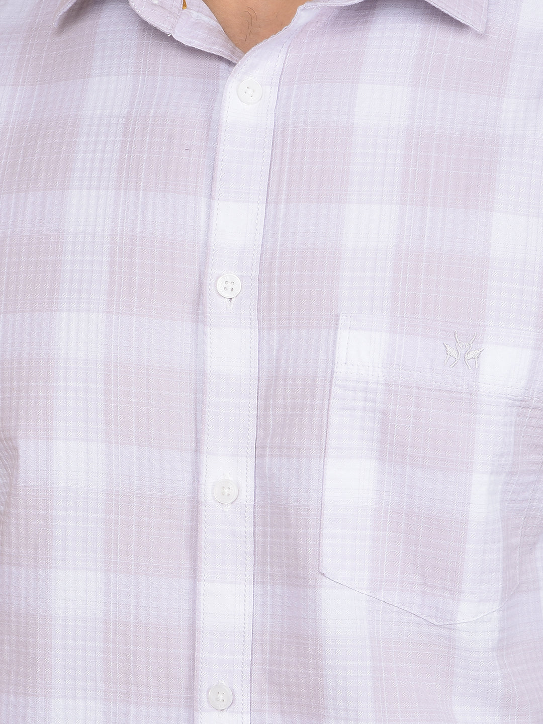 Purple Checked 100% Cotton Shirt-Men Shirts-Crimsoune Club