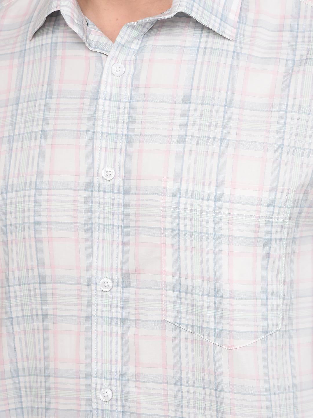 Multi-Color Checked 100% Cotton Shirt-Men Shirts-Crimsoune Club