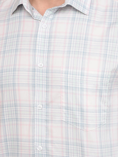 Multi-Color Checked 100% Cotton Shirt-Men Shirts-Crimsoune Club
