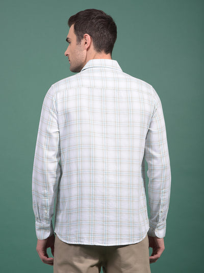 Green Checked 100% Cotton Shirt-Men Shirts-Crimsoune Club