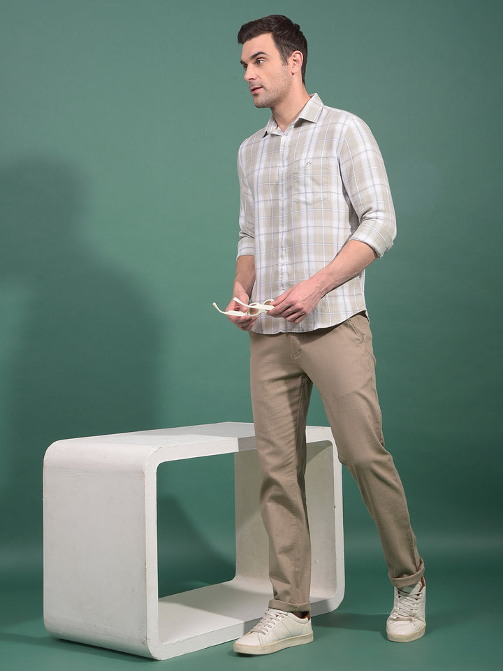 Green Checked Shirt-Men Shirts-Crimsoune Club