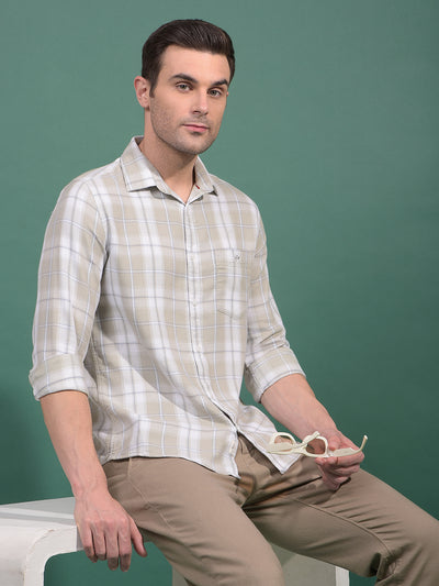 Green Checked Shirt-Men Shirts-Crimsoune Club