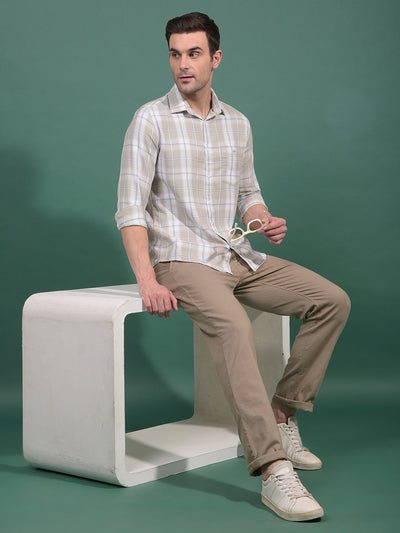 Green Checked Shirt-Men Shirts-Crimsoune Club