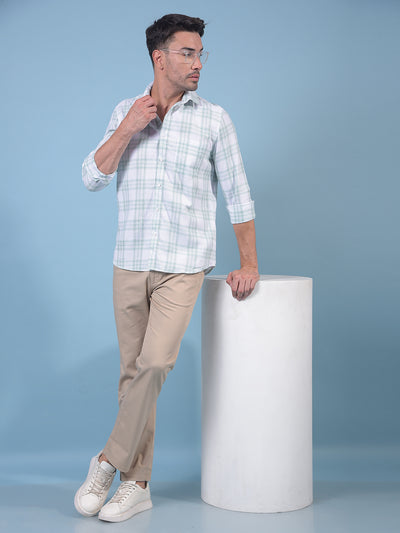 Grey Checked Shirt-Men Shirts-Crimsoune Club