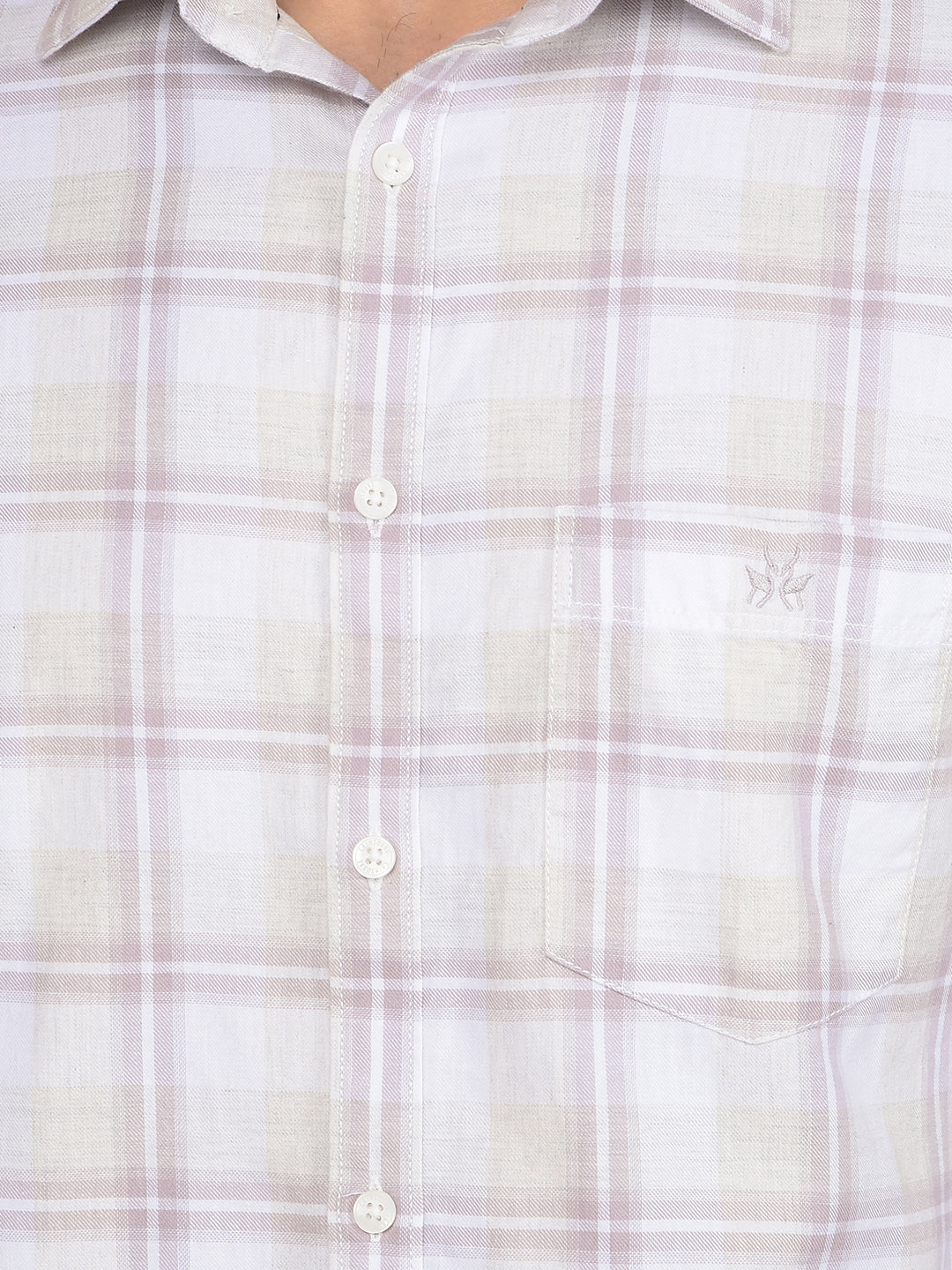 Purple Checked 100% Cotton Shirt-Men Shirts-Crimsoune Club