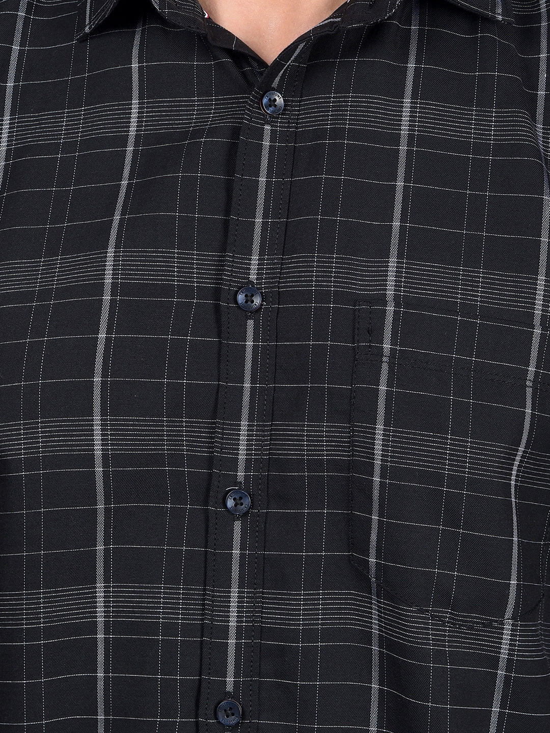 Black Checked Shirt-Men Shirts-Crimsoune Club