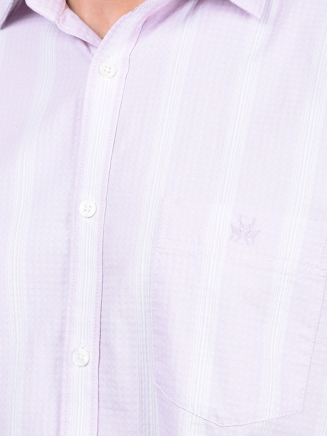 Pink Vertical Stripes 100% Cotton Shirt-Men Shirts-Crimsoune Club