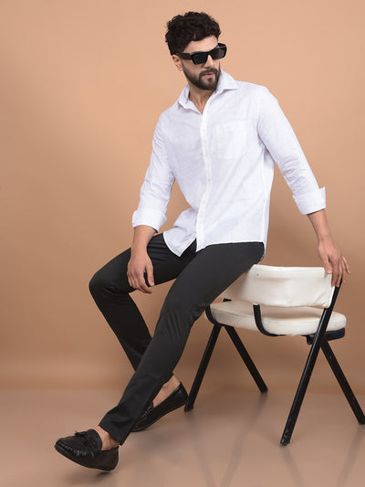 White Checked Shirt-Men Shirts-Crimsoune Club