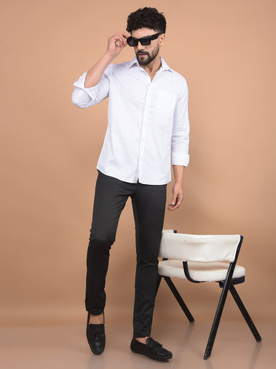 White Checked Shirt-Men Shirts-Crimsoune Club