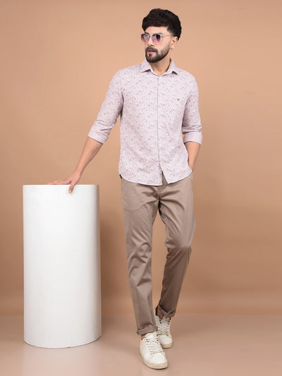 Pink Printed Shirt-Men Shirts-Crimsoune Club