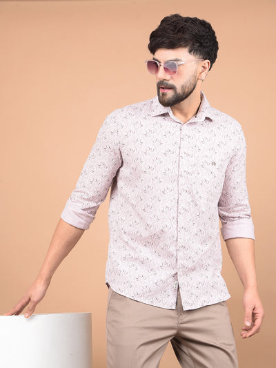 Pink Printed Shirt-Men Shirts-Crimsoune Club