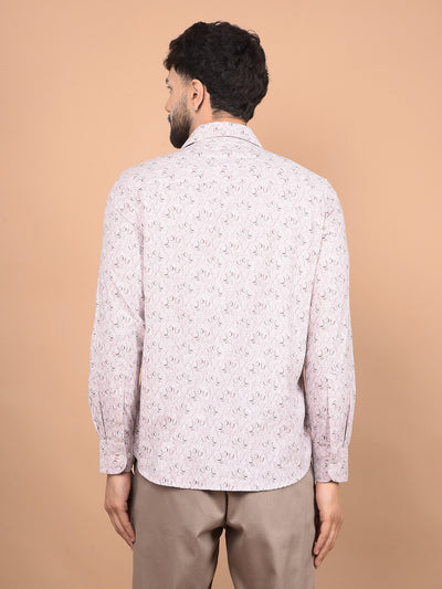 Pink Printed Shirt-Men Shirts-Crimsoune Club