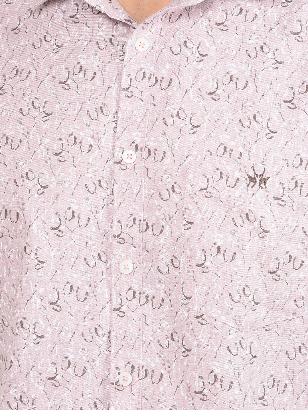 Pink Printed Shirt-Men Shirts-Crimsoune Club