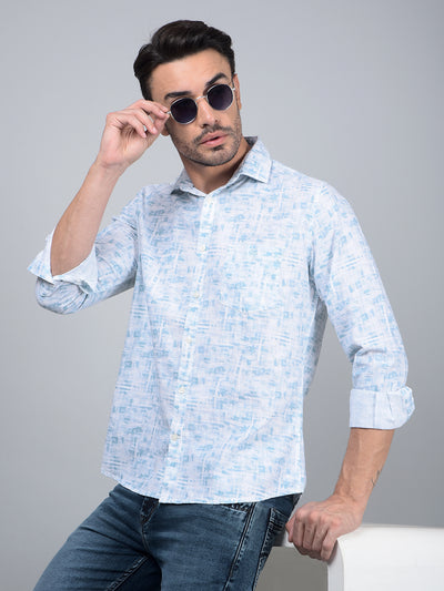 Green Printed Shirt-Men Shirts-Crimsoune Club