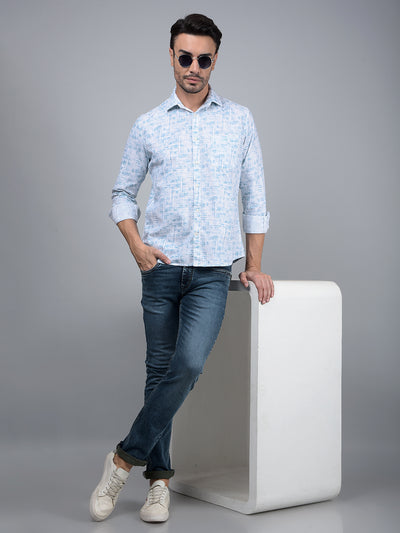 Green Printed Shirt-Men Shirts-Crimsoune Club