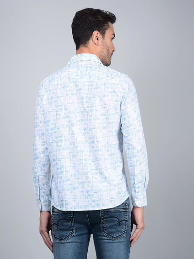 Green Printed Shirt-Men Shirts-Crimsoune Club