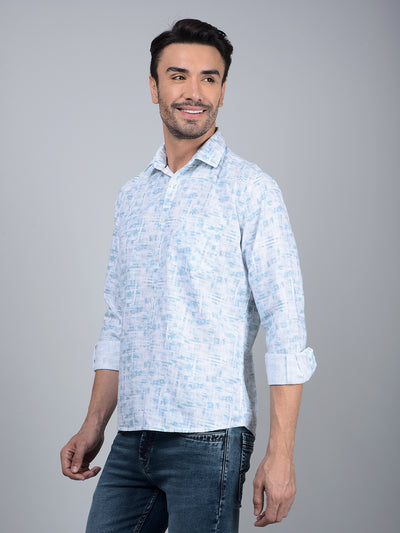Green Printed Shirt-Men Shirts-Crimsoune Club