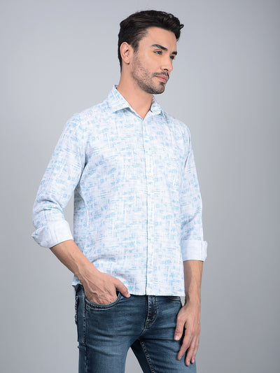 Green Printed Shirt-Men Shirts-Crimsoune Club