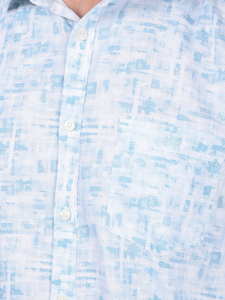 Green Printed Shirt-Men Shirts-Crimsoune Club